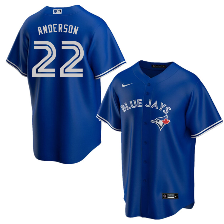 Nike Men #22 Chase Anderson Toronto Blue Jays Baseball Jerseys Sale-Blue